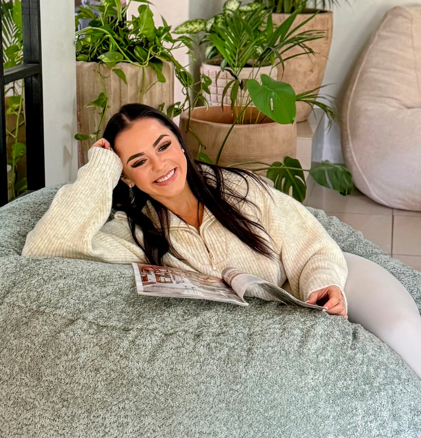 Bouclé Beanbag Loungers